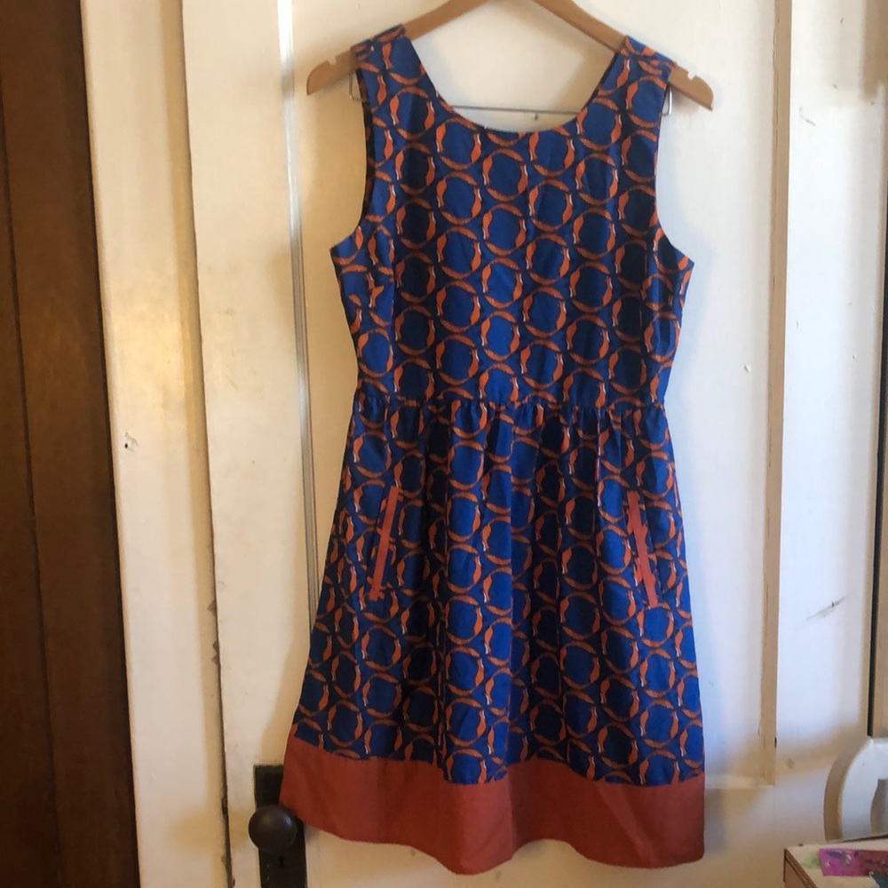 Maison Jules foxy fox print dress with pockets